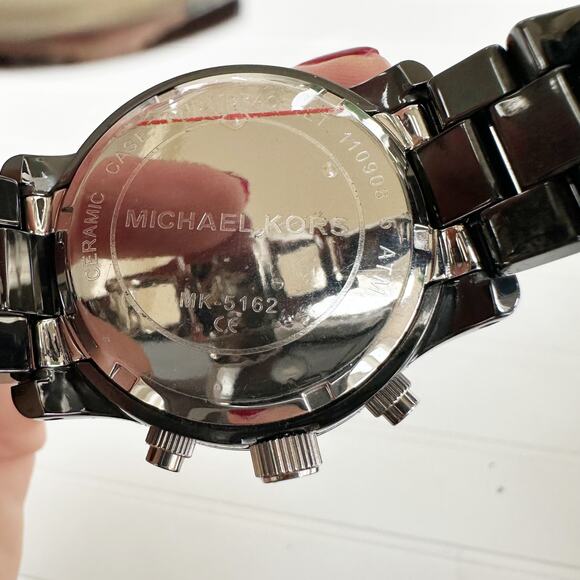 Michael Kors MK5162 Runway Chronograph Watch Black Stainless Steel - Picture 5 of 6